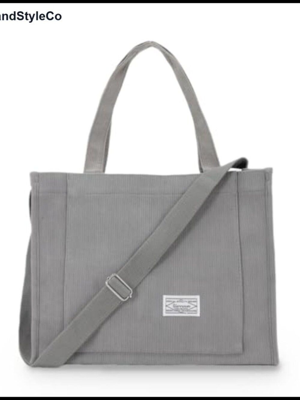 Corduroy Crossbody Tote Bag for Women, Lightweight Work Bag with Adjustable